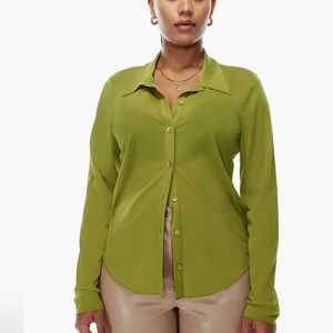Aritzia Prose Longsleeve Green Button Down